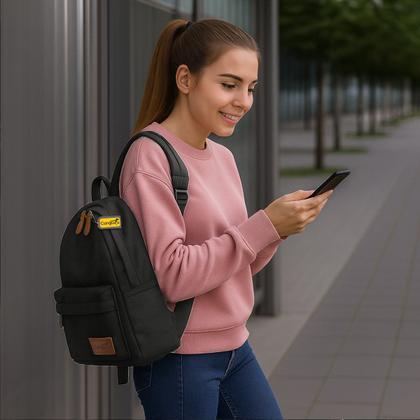 Imagem de Mochila Bolsa De Lona Reforçada Resistente Masculina Feminina Escolar Faculdade Dia a Dia Amplo Espaço Moderna
