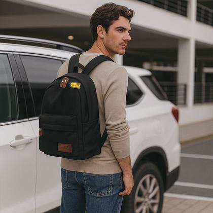 Imagem de Mochila Bolsa De Lona Reforçada Resistente Masculina Feminina Escolar Faculdade Dia a Dia Amplo Espaço Moderna