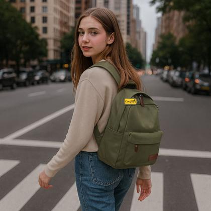 Imagem de Mochila Bolsa De Lona Reforçada Resistente Masculina Feminina Escolar Faculdade Dia a Dia Amplo Espaço Moderna