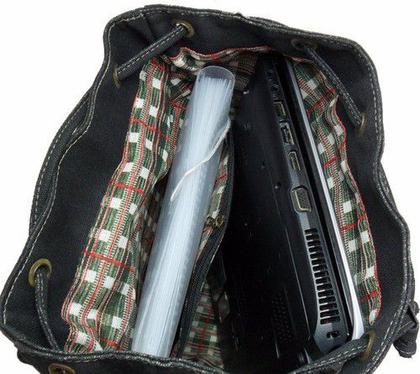 Imagem de Mochila Bolsa Em Lona Vintage Resistente Masculina Feminina