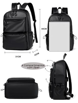 Imagem de Mochila Bolsa Executiva Notebook Impermeável Emborrachada