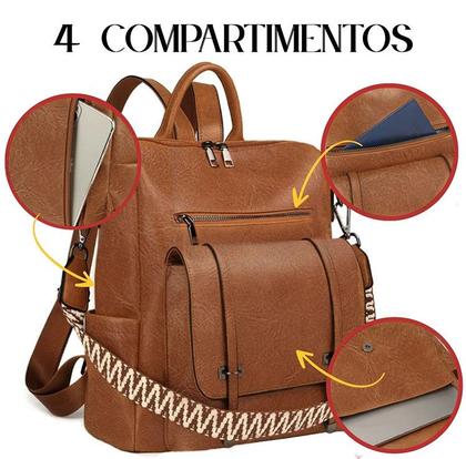 Imagem de Mochila Bolsa Feminina Antifurto Reforçada Grande Espaço para Trabalho Faculdade Viagem Dia a Dia