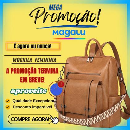 Imagem de Mochila Bolsa Feminina Antifurto Reforçada Grande Espaço para Trabalho Faculdade Viagem Dia a Dia