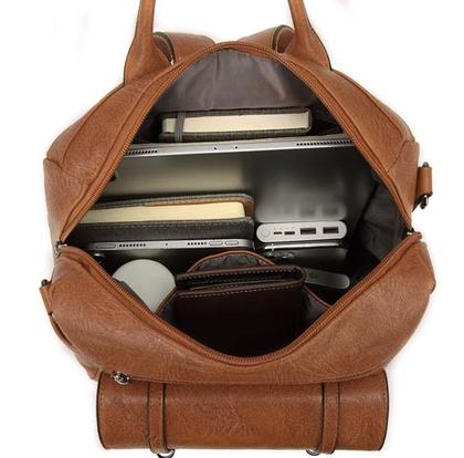 Imagem de Mochila Bolsa Feminina Antifurto Reforçada Grande Espaço para Trabalho Faculdade Viagem Dia a Dia