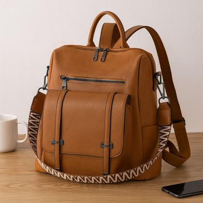 Imagem de Mochila Bolsa Feminina Antifurto Reforçada Grande Espaço para Trabalho Faculdade Viagem Dia a Dia