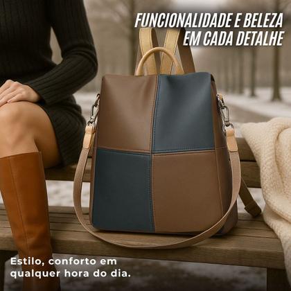 Imagem de Mochila Bolsa Feminina Moderna Bolso Antifurto de Ombro Alça transversal Dia a Dia Trabalho