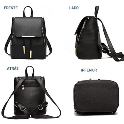 Imagem de Mochila Bolsa Feminina Mulher Pequena Casual Escola Shopping Casual Passeio Dia a Dia Presente Esposa Namorada Trabalho Faculdade Universidade