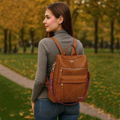 Imagem de Mochila Bolsa Feminina Reforçada Alça De Ombro Passeio Dia a Dia Alto Padrão Super Moderna