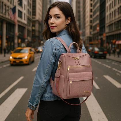 Imagem de Mochila Bolsa Feminina Reforçada Alça De Ombro Passeio Dia a Dia Alto Padrão Super Moderna
