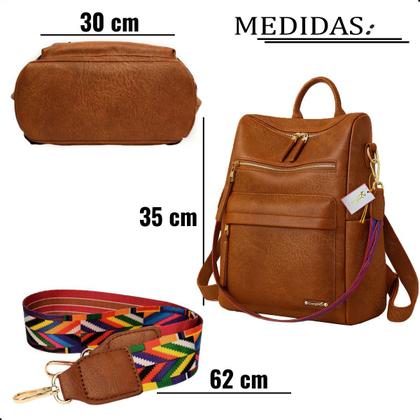 Imagem de Mochila Bolsa Feminina Reforçada Alça De Ombro Passeio Dia a Dia Alto Padrão Super Moderna