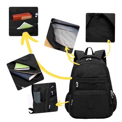 Imagem de Mochila Bolsa Feminina Semi Impermeável Juvenil Trabalho Escolar Maternidade Reforçada Estilosa Volta as Aulas Moderna