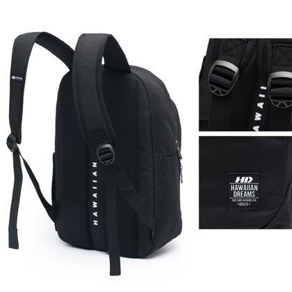 Imagem de Mochila Bolsa Hawai Dreams Masculina Reforçada Moderna Preta