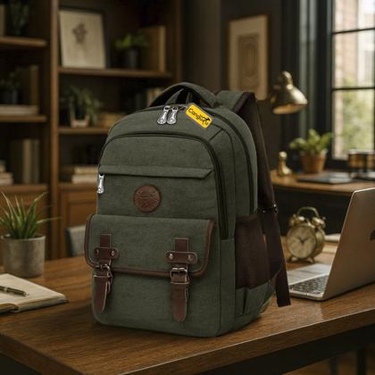 Imagem de Mochila Bolsa Masculina Feminina Espaçosa Moderna Alto Padrão Reforçada De Lona Dia a Dia Trabalho Escolar Passeio Faculdade