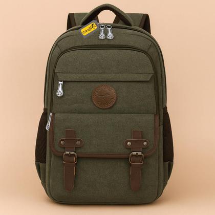 Imagem de Mochila Bolsa Masculina Feminina Espaçosa Moderna Alto Padrão Reforçada De Lona Dia a Dia Trabalho Escolar Passeio Faculdade