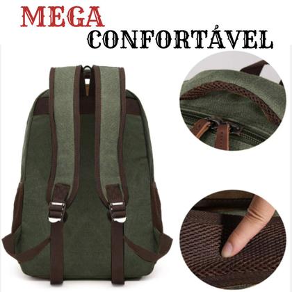 Imagem de Mochila Bolsa Masculina Feminina Espaçosa Moderna Alto Padrão Reforçada De Lona Dia a Dia Trabalho Escolar Passeio Faculdade