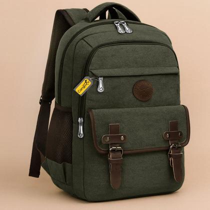 Imagem de Mochila Bolsa Masculina Feminina Espaçosa Moderna Alto Padrão Reforçada De Lona Dia a Dia Trabalho Escolar Passeio Faculdade