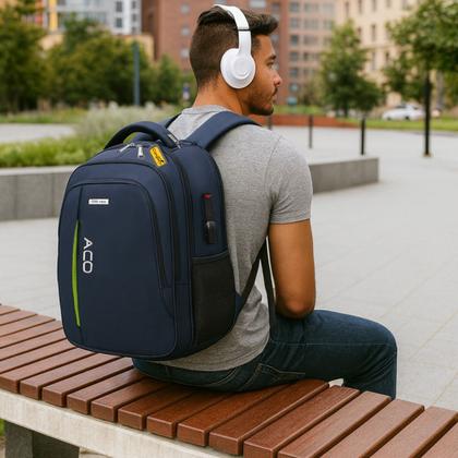 Imagem de Mochila Bolsa Masculina Feminina Notebook Anti Furto Resistente A Agua Reforçada USB