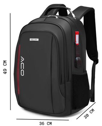 Imagem de Mochila Bolsa Masculina Feminina Notebook Anti Furto Resistente A Agua Reforçada USB