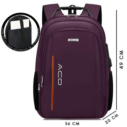 Imagem de Mochila Bolsa Masculina Feminina Notebook Anti Furto Resistente A Agua Reforçada USB