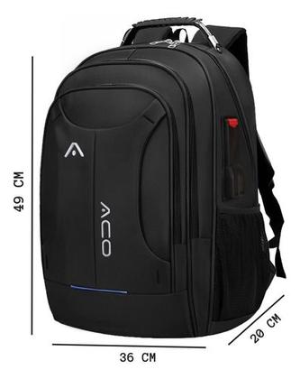 Imagem de Mochila Bolsa Masculina Feminina Notebook Anti Furto Resistente A Agua Reforçada USB