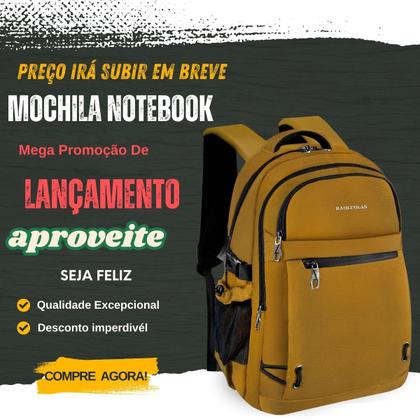 Imagem de Mochila Bolsa Masculina Feminina Notebook Escolar Faculdade Viagem Dia a Dia Trabalho Resistente Reforçada Alto Padrão
