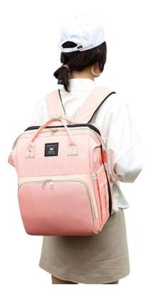Imagem de Mochila Bolsa Maternidade Térmica Impermeável Vira Berço