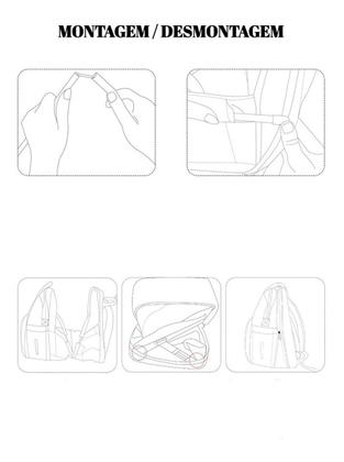 Imagem de Mochila Bolsa Maternidade Térmica Impermeável Vira Berço