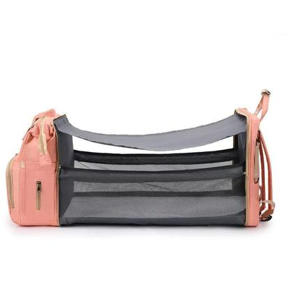 Imagem de Mochila Bolsa Maternidade Térmica Impermeável Vira Berço