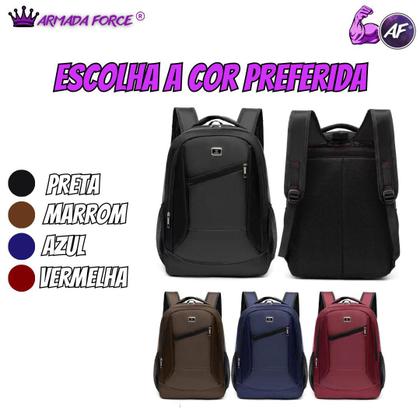 Imagem de Mochila Bolsa Notebook Escolar Resistente Bem Espaçosa Reforçada Ótima Qualidade Faculdade Executiva Esportiva Mala Maletas Grande Viagens Trabalho