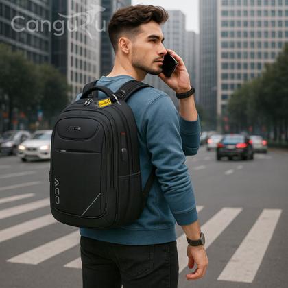 Imagem de Mochila Bolsa Notebook Masculina Feminina Com Capa de Chuva Bolso Antifurto Escolar Faculdade Viagens Com Cadeado Saida USB