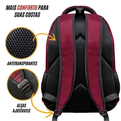 Imagem de Mochila Bolsa Notebook Masculina Feminina Reforçada com Cadeado Ideal Para Escola Faculdade Viagens