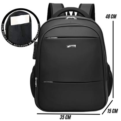 Imagem de Mochila Bolsa Notebook Masculina Feminina Reforçada com Cadeado Ideal Para Escola Faculdade Viagens
