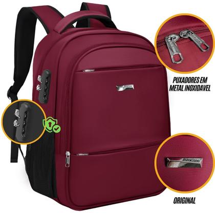 Imagem de Mochila Bolsa Notebook Masculina Feminina Reforçada com Cadeado Ideal Para Escola Faculdade Viagens