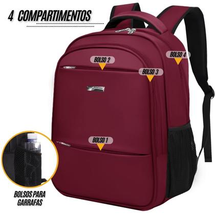Imagem de Mochila Bolsa Notebook Masculina Feminina Reforçada com Cadeado Ideal Para Escola Faculdade Viagens