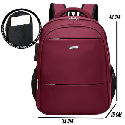 Imagem de Mochila Bolsa Notebook Masculina Feminina Reforçada com Cadeado Ideal Para Escola Faculdade Viagens