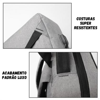 Imagem de Mochila Bolsa Para Notebook 15 Polegadas Impermeável Slim Executiva Resistente Reforçada Masculina Feminina Escolar Usb