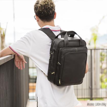 Imagem de Mochila Bolsa Pasta Transversal Mão Costas Executiva Notebook Resistente Estudante faculdade Viagem Trabalho