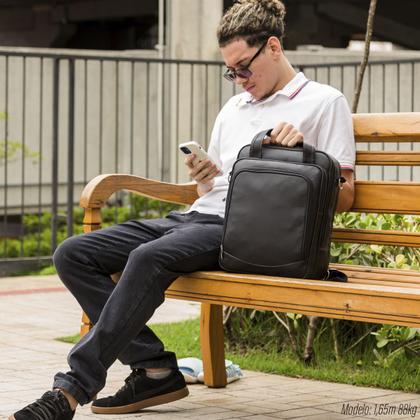 Imagem de Mochila Bolsa Pasta Transversal Mão Costas Executiva Notebook Resistente Estudante faculdade Viagem Trabalho