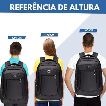 Imagem de Mochila Bolsa Reforçada Notebook Resistente Trabalho Faculdade Coreana