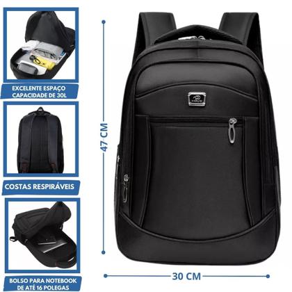 Imagem de Mochila Bolsa Reforçada Notebook Resistente Trabalho Faculdade Coreana