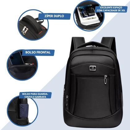 Imagem de Mochila Bolsa Reforçada Notebook Resistente Trabalho Faculdade Coreana