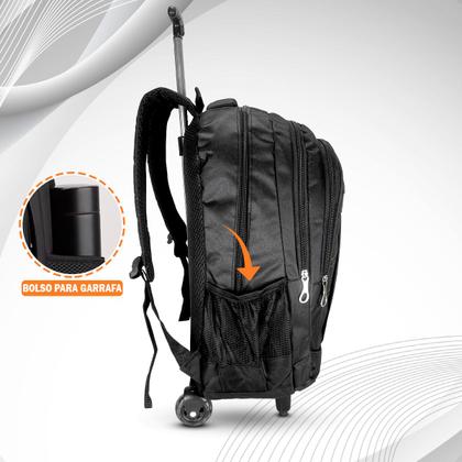 Imagem de Mochila Bolsa Rodinha Dilinx Reforçada Preta Oferta Especial