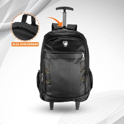 Imagem de Mochila Bolsa Rodinha Dilinx Reforçada Preta Oferta Especial