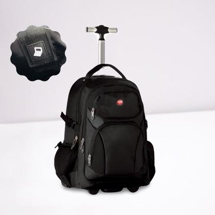 Imagem de Mochila Bolsa Rodinhas Notebook Executiva Reforçada C/ Alça De Costas - Trabalho, Faculdade - Clio