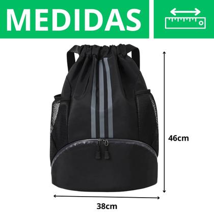 Imagem de Mochila Bolsa Saco De Costas Fitness Esportiva Espaçosa e Resistente Perfeita Para Academia Viagem e Dia a Dia Clio