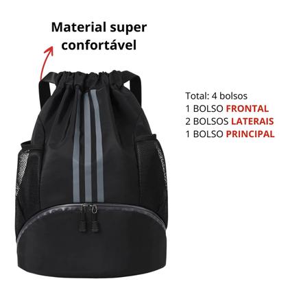 Imagem de Mochila Bolsa Saco De Costas Fitness Esportiva Espaçosa e Resistente Perfeita Para Academia Viagem e Dia a Dia Clio