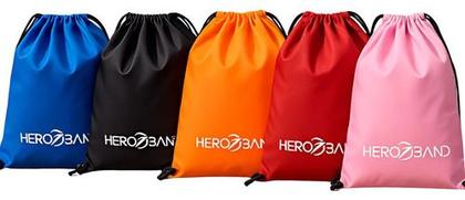 Imagem de Mochila Bolsa Sacola Saco Natação Piscina Impermeável Hero Band Adulto- Preta Azul