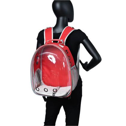 Imagem de Mochila Bolsa Santino PET JOY Com Visor Poliéster Cachorro gato Original Viagem