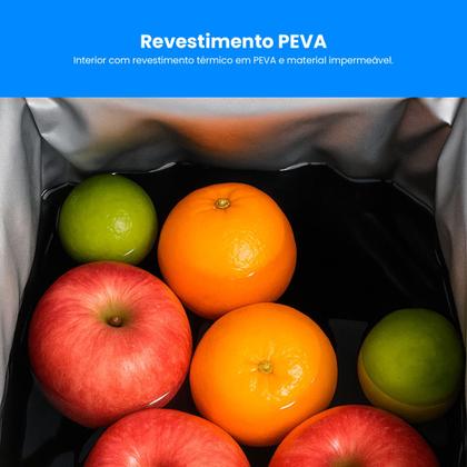 Imagem de Mochila Bolsa Térmica Cooler Grande Espaçosa Viagem Passeio