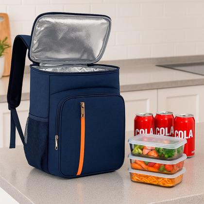 Imagem de Mochila Bolsa Térmica Cooler Grande Espaçosa Viagem Passeio